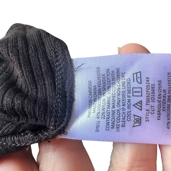 Joie Nadine Long Sleeve Top NWT Women’s size XS Cavier Black - Picture 4 of 9